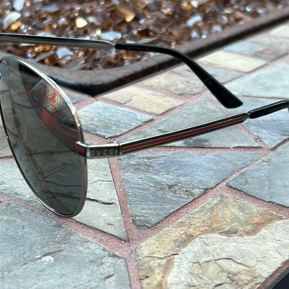 Gucci Oversized Pilot sunglasses GGO138S 009 6114-145 - Picture 2 of 8